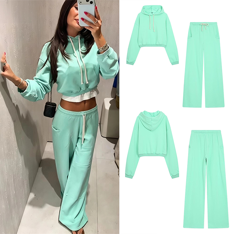 Street Fashion Winter 2026 - Guobioziy Set Felpa Corta Fluorescente da