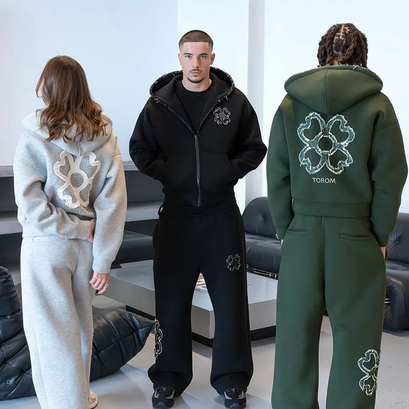 Street Fashion Y2K - Completo Tuta Sportiva Oversize Primaverile Autunnale