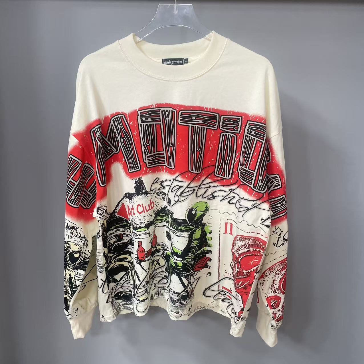 Street Fashion Designers - T-shirt a maniche lunghe MIXED-EMOTION di