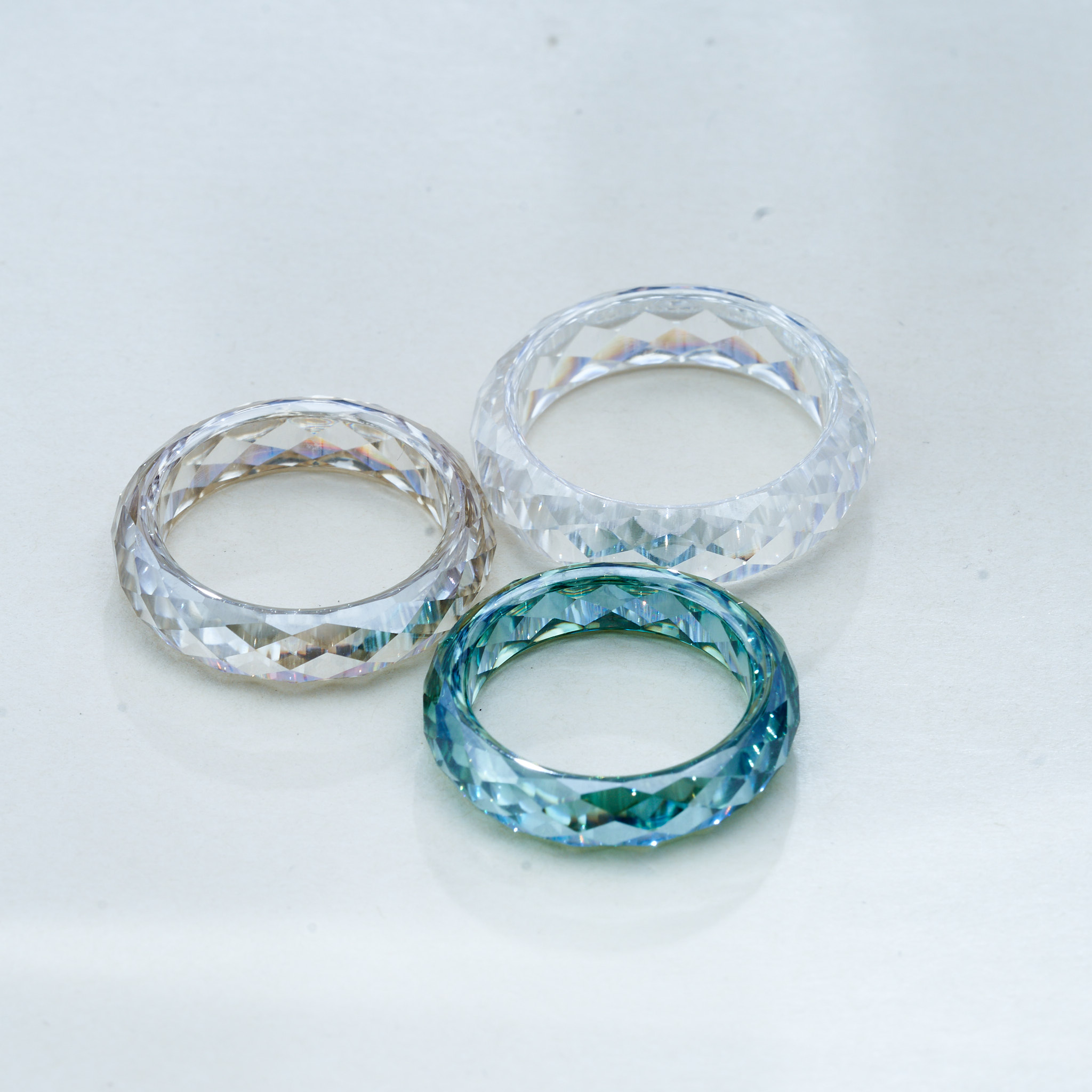 Street Fashion Rings - Anello a fascia in moissanite multicolore