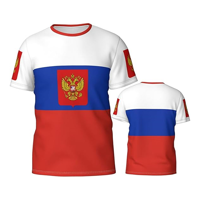 Street Fashion Russia - T-shirt con stampa 3D bandiera russa